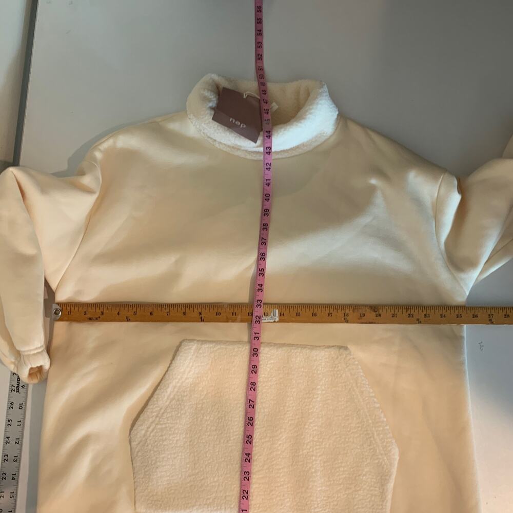 Nap Sweatshirt Dress Womens S Small Fleece Lined Oversized Turtleneck Loungewear - Picture 10 of 16